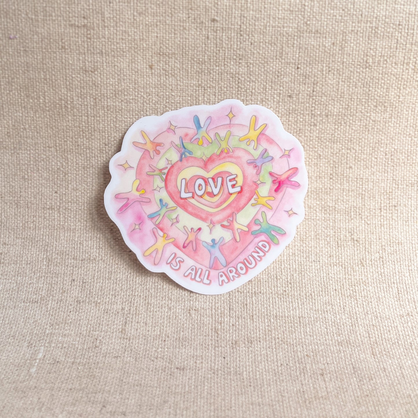 love is all around - sticker