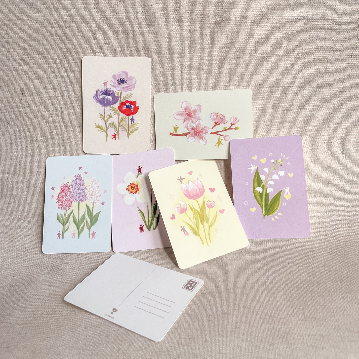 les fleurs du printemps - mini carte