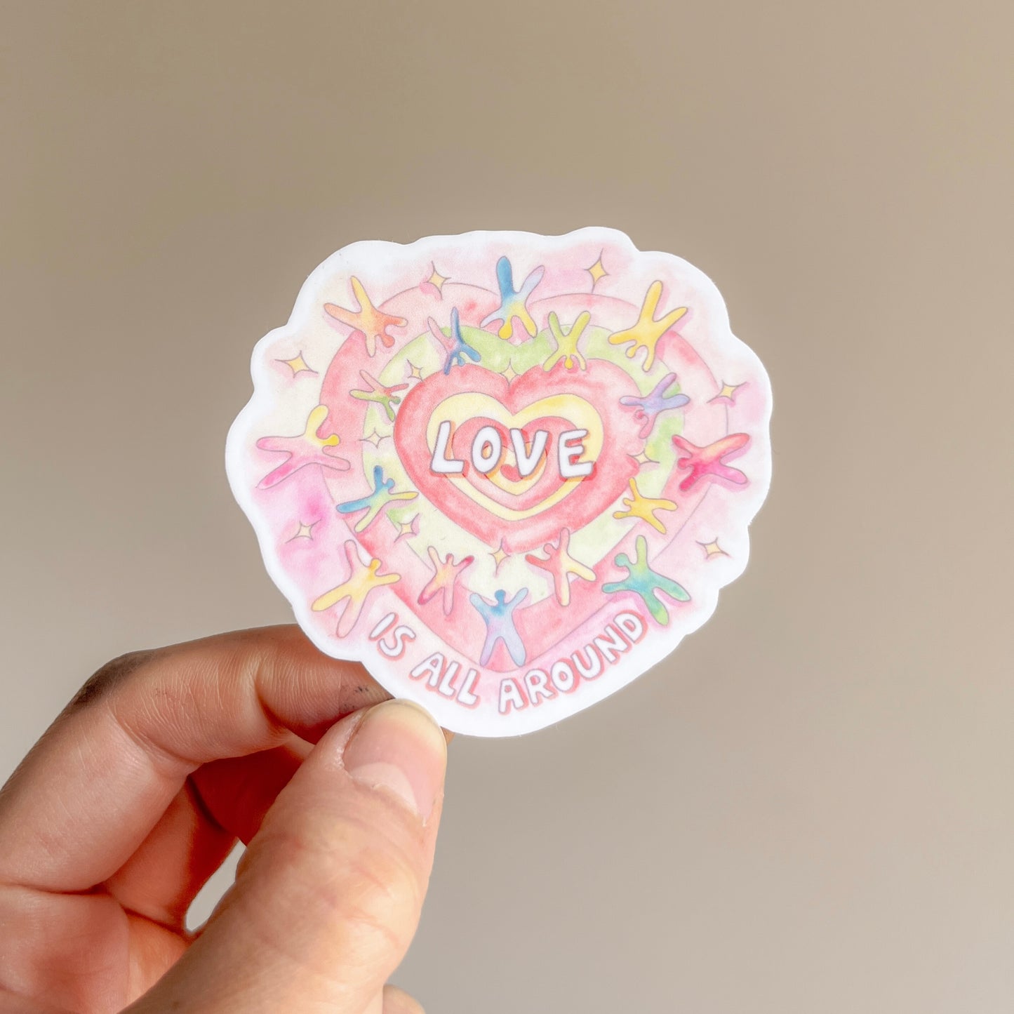 love is all around - sticker