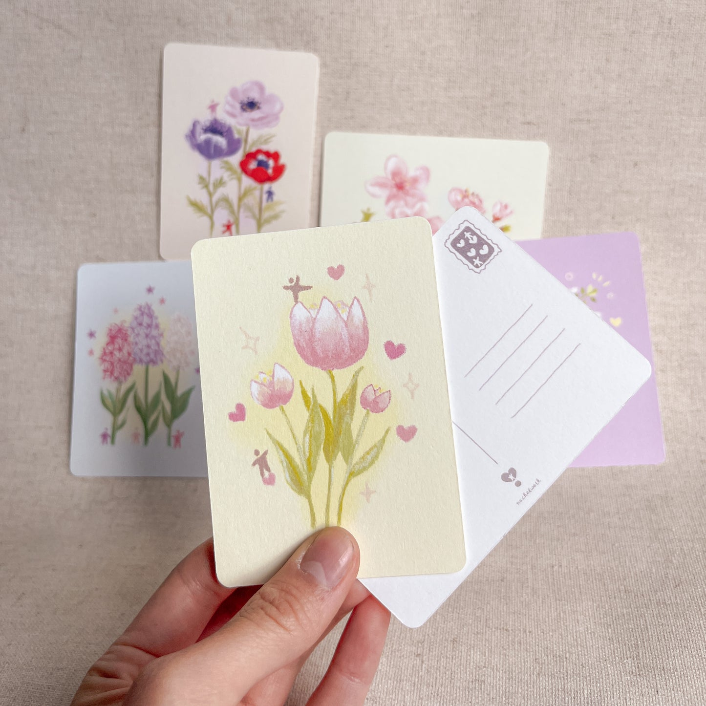 les fleurs du printemps - mini carte