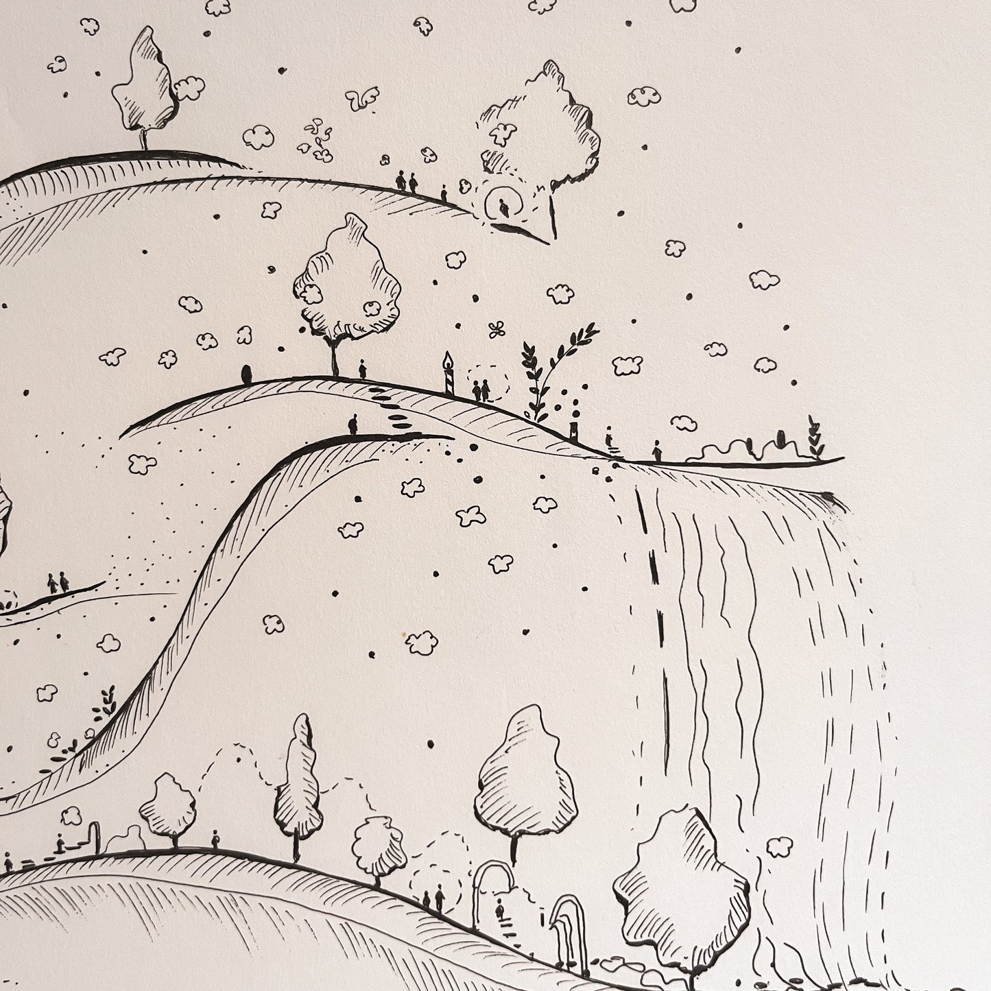 Painting trees with brush strokes