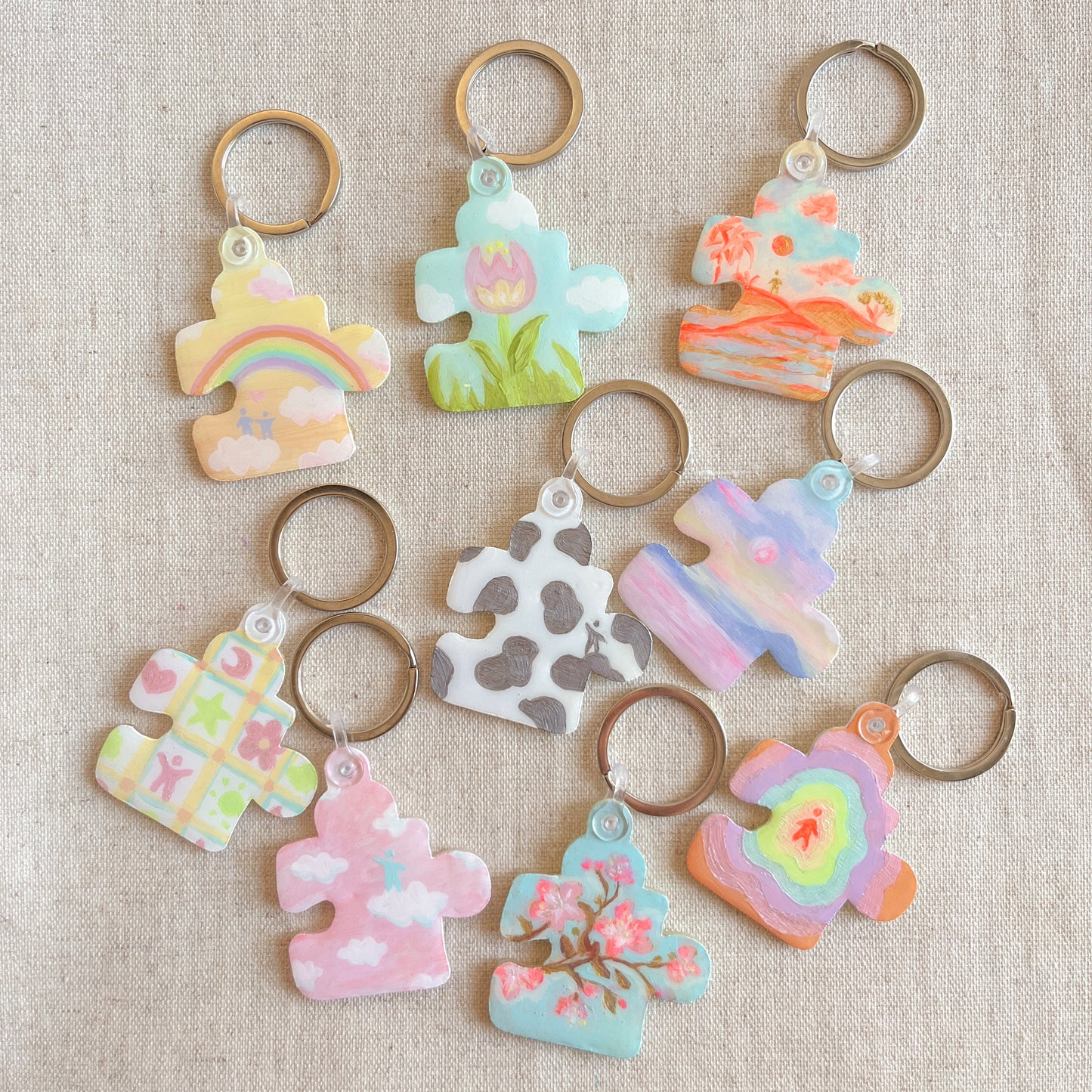 pièce de puzzle - porte clefs