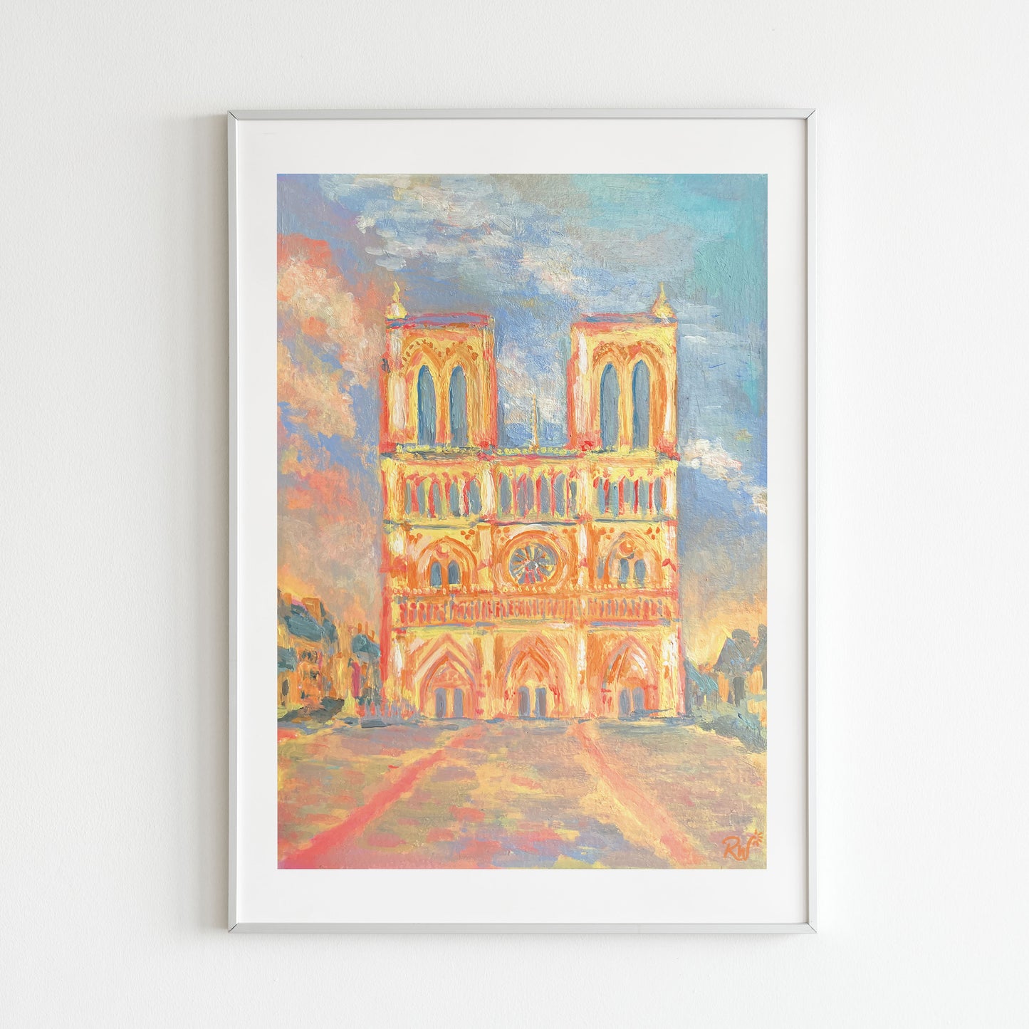 notre dame à l'acrylique