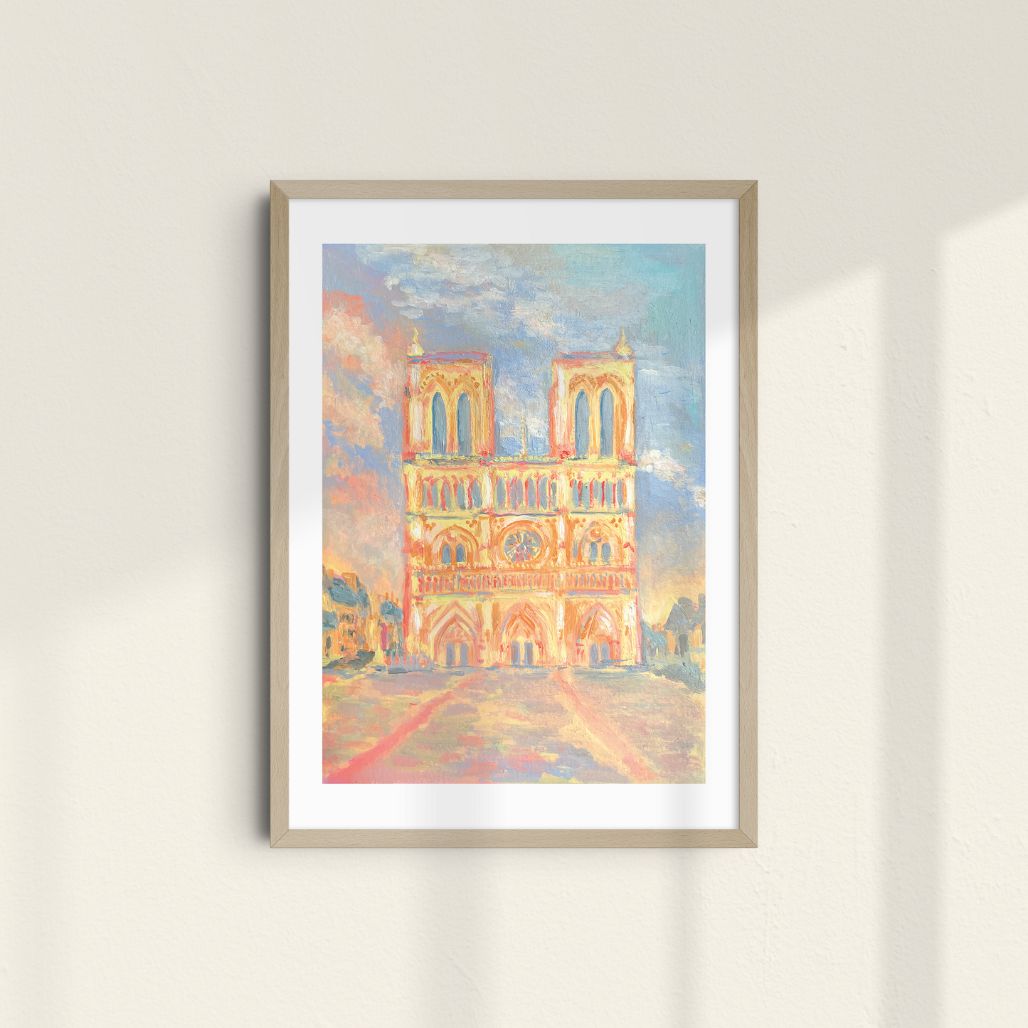 notre dame à l'acrylique