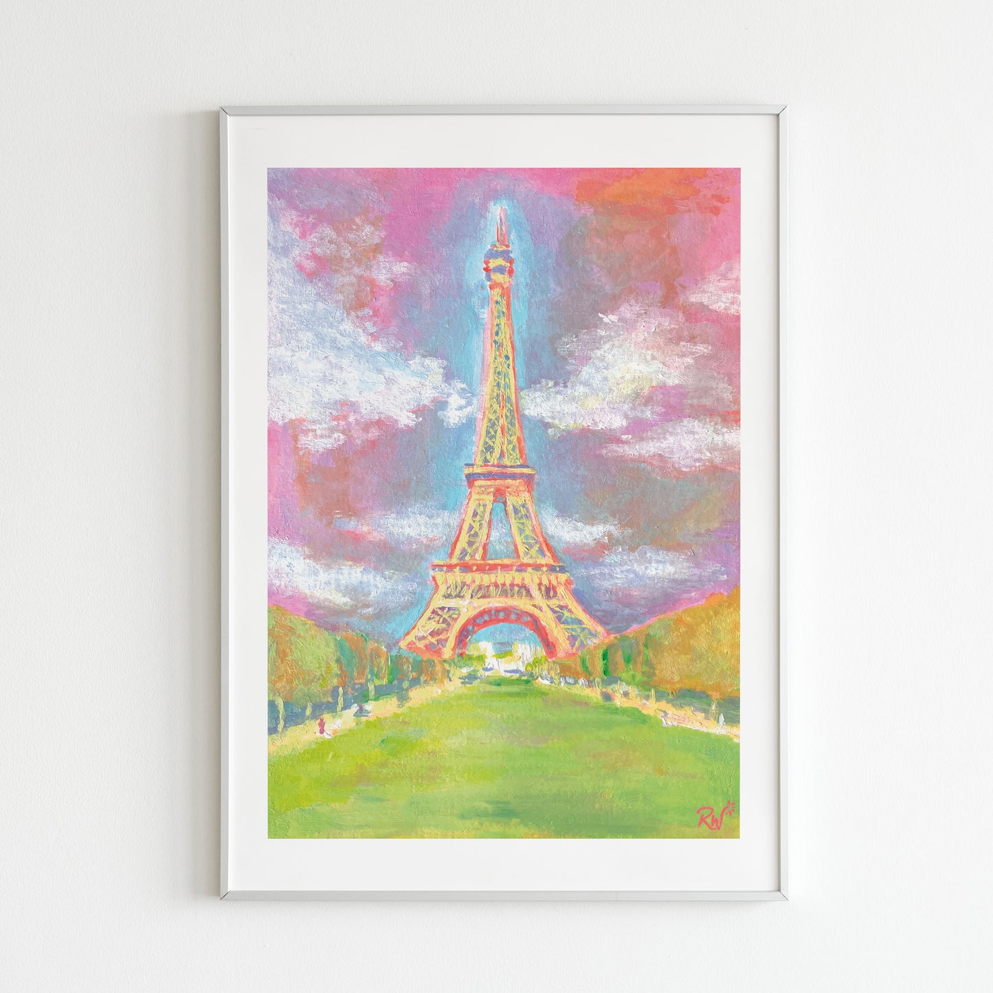 tour eiffel à l'acrylique