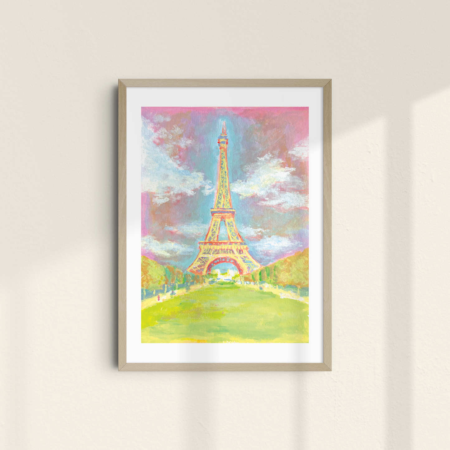 tour eiffel à l'acrylique