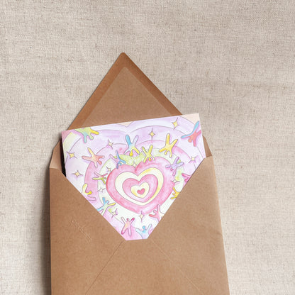 love is all around - greeting card
