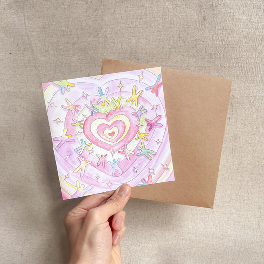 love is all around - greeting card