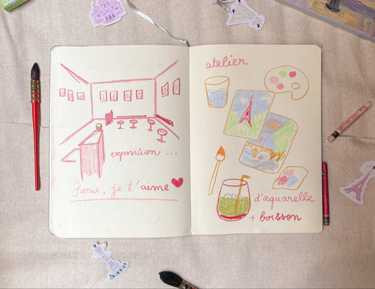 Atelier Aquarelle spécial Paris au café Le Pazari