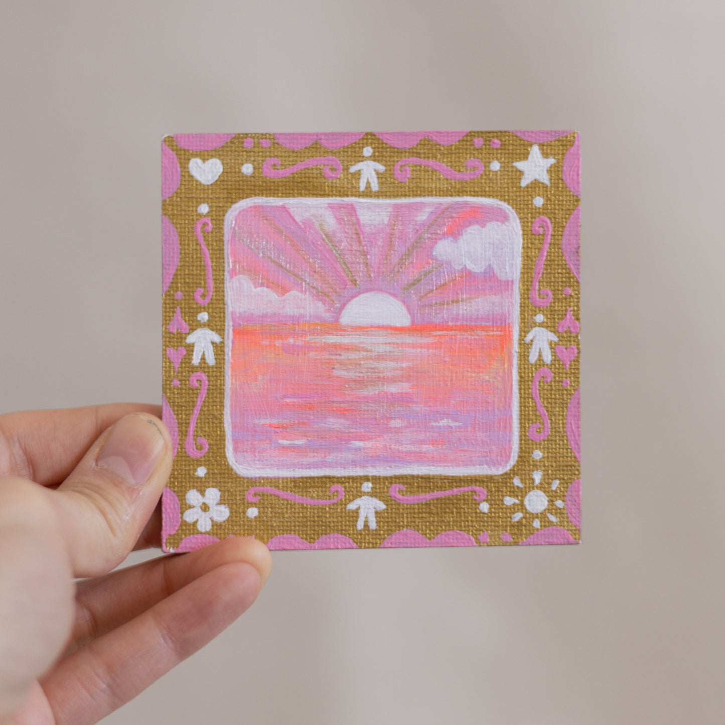 Aimant carré - Fenêtre au Crépuscule