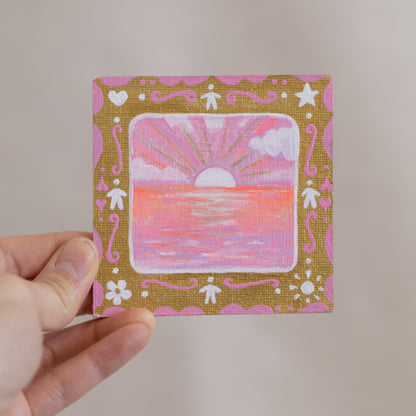 Aimant carré - Fenêtre au Crépuscule