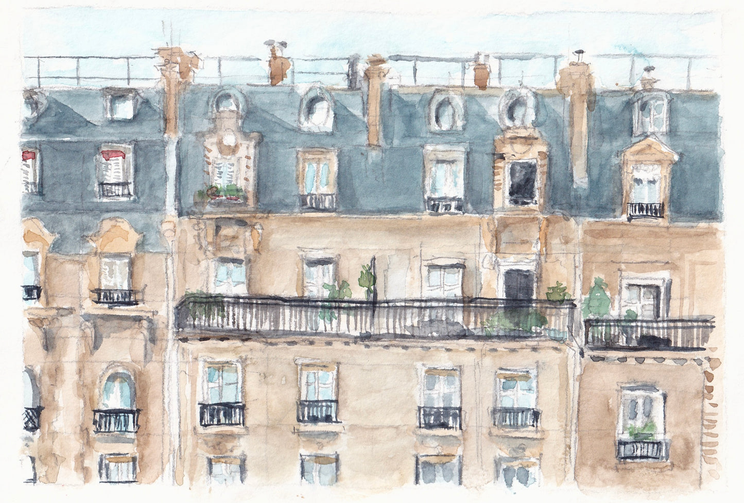 Aquarelle Monument de Paris