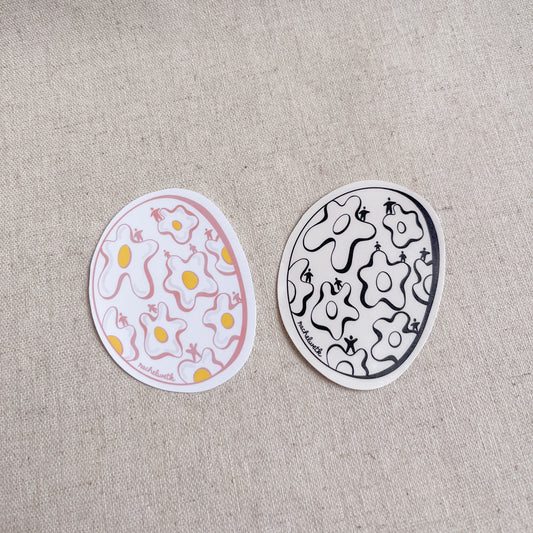 Flower egg - sticker