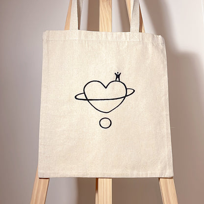 Planète coeur - tote bag