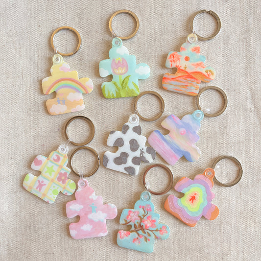 puzzle piece - key ring