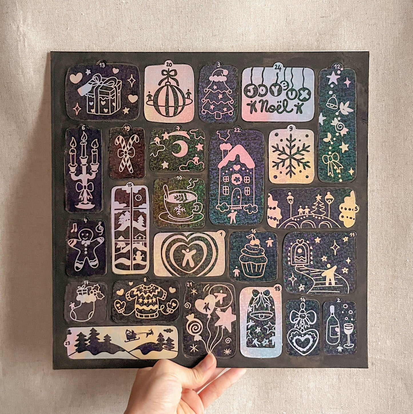 Calendrier de l'Avent - coloriage