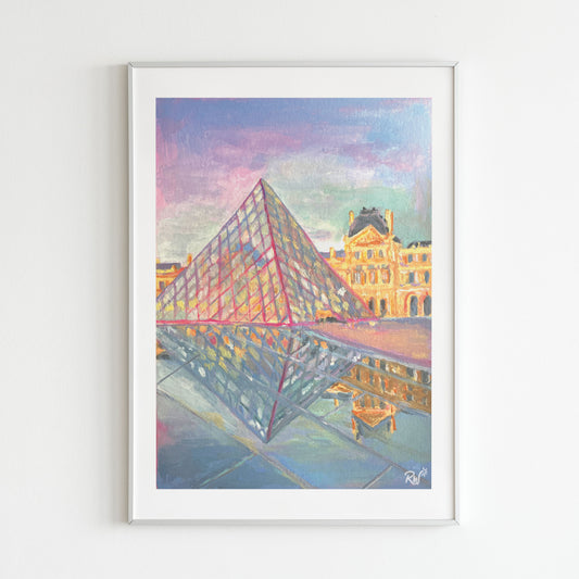 pyramide du louvre à l'acrylique