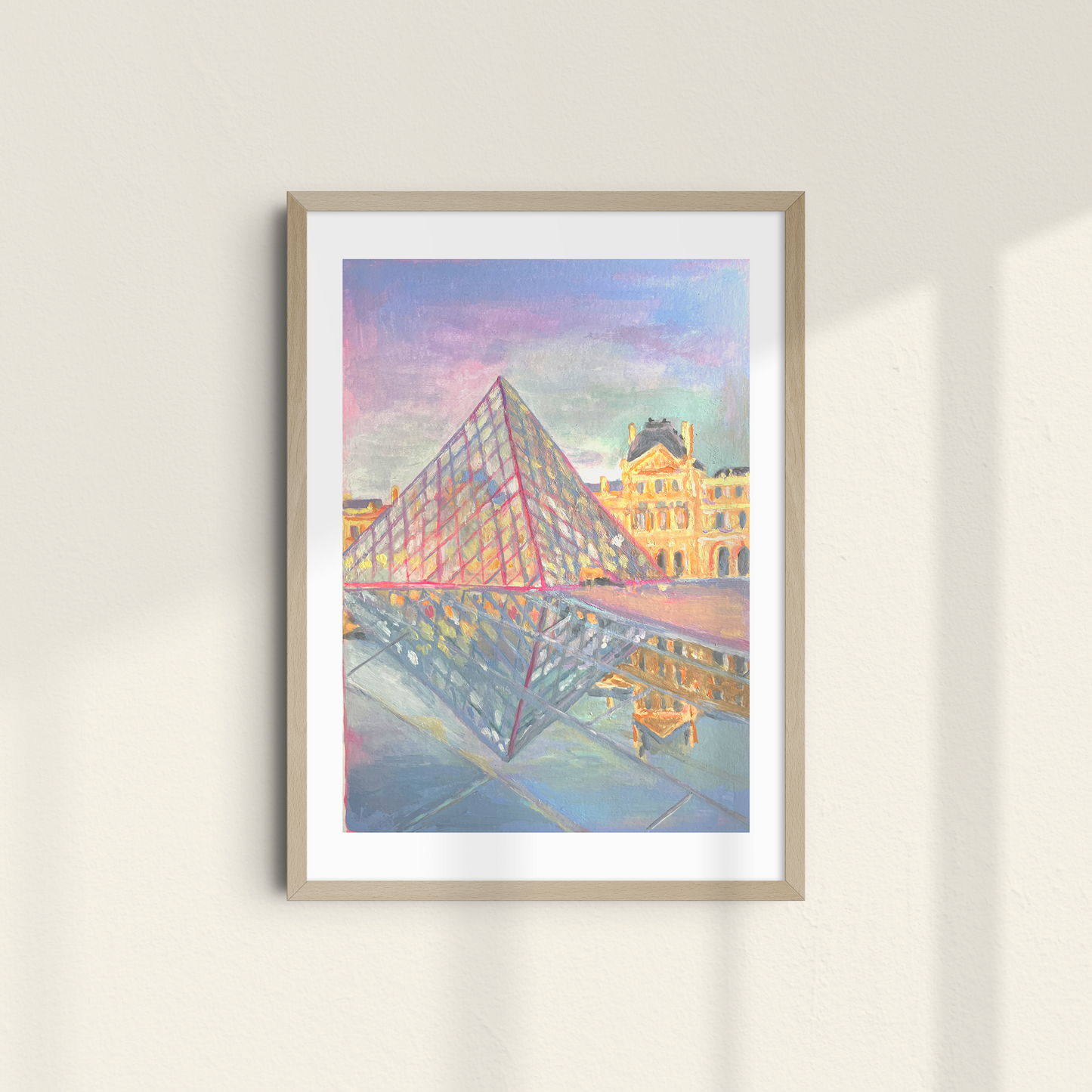 pyramide du louvre à l'acrylique