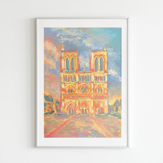 notre dame à l'acrylique