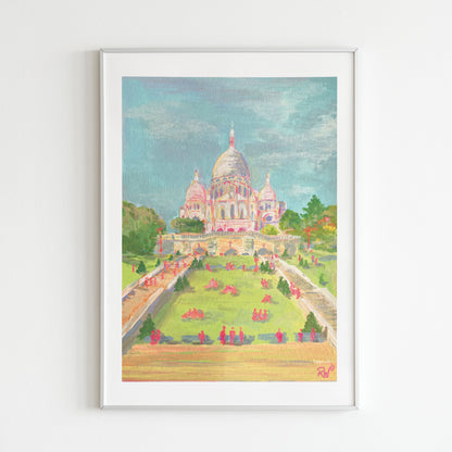 Sacré coeur à l'acrylique