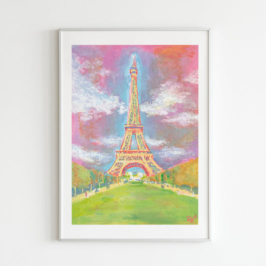 tour eiffel à l'acrylique